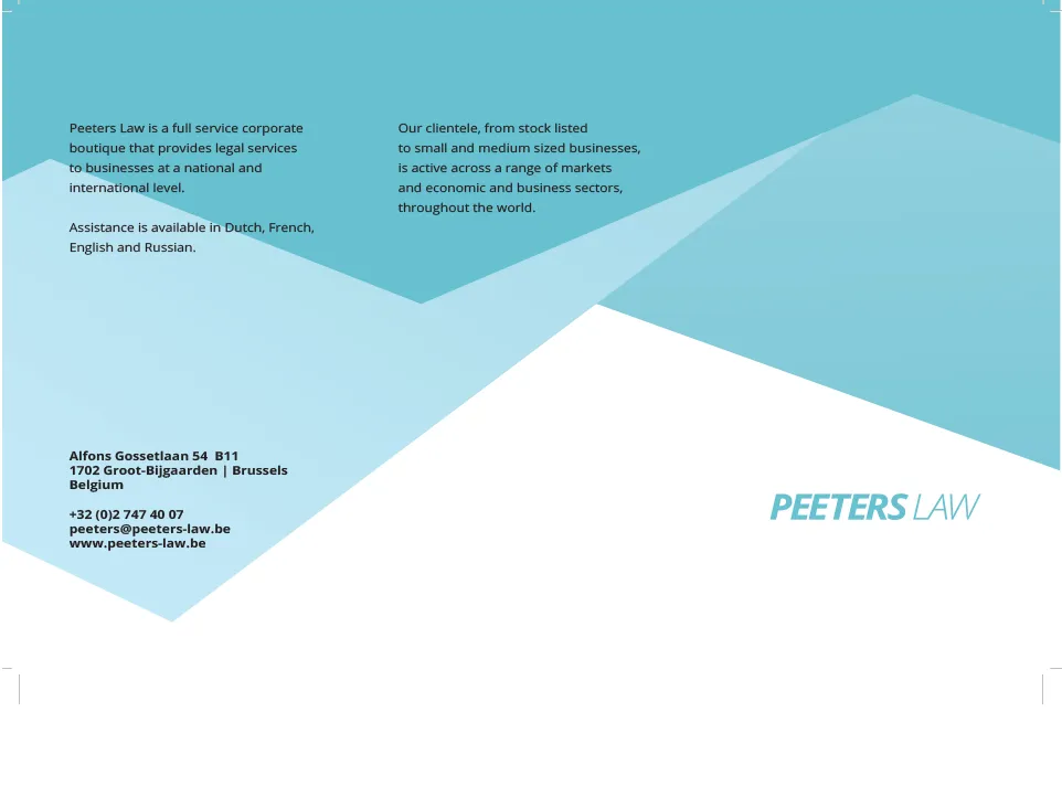 Dhover portfolio :: branding advocatenkantoor Peeters Law