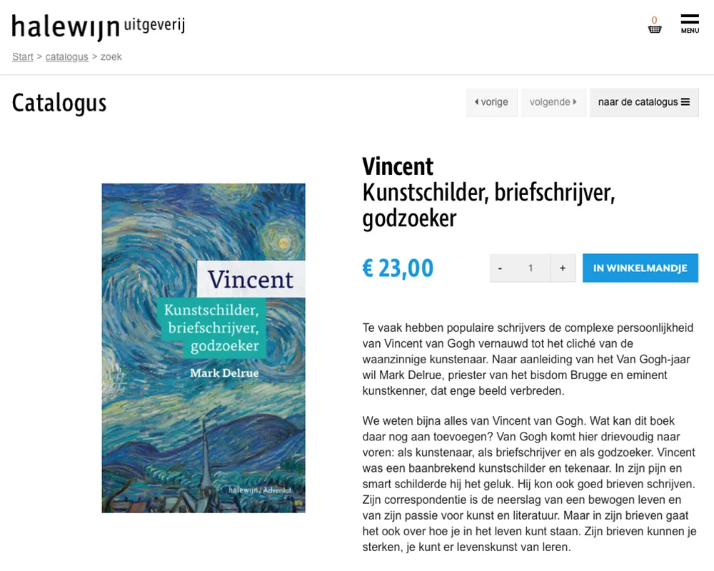 Dhover portfolio :: website Halewijn Uitgeverij - Otheobooks