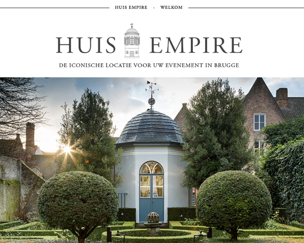Dhover portfolio :: website Huis Empire Brugge