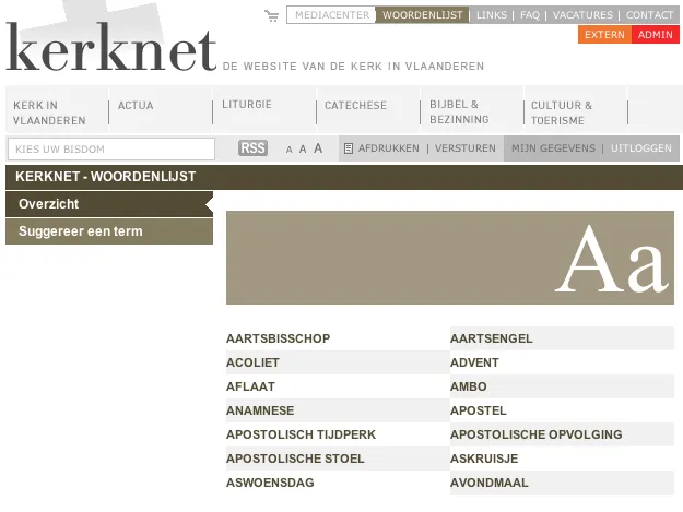 Dhover portfolio :: Kerknet website 3e generatie