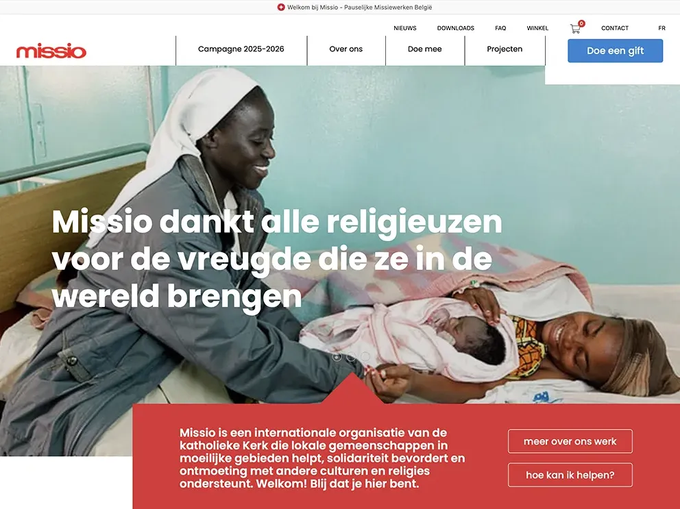 Dhover portfolio :: Missio website webshop