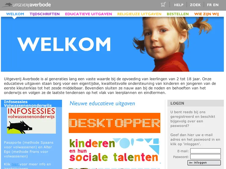 Dhover portfolio :: website Uitgeverij Averbode